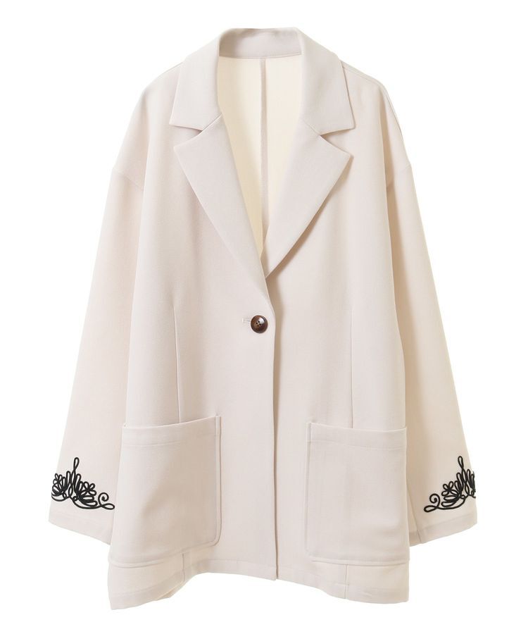 Green Parks「・ELENCARE DUE 袖コード刺繍ジャケット」|テーラードジャケット|