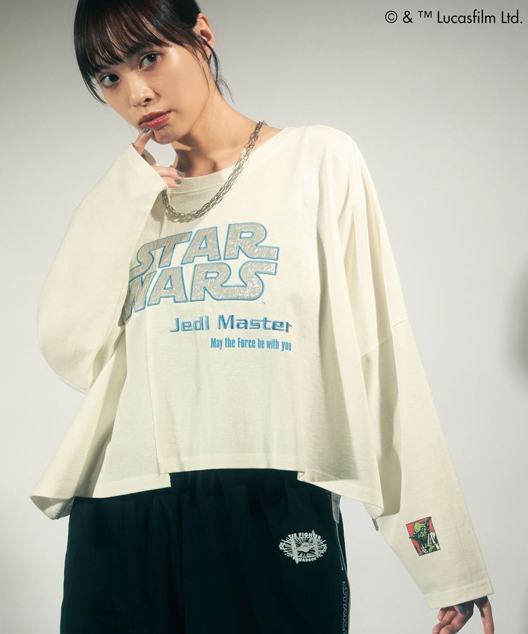Green Parks「STAR WARS/リメイク風ロゴロンTEE」|Tシャツ・カットソー|White