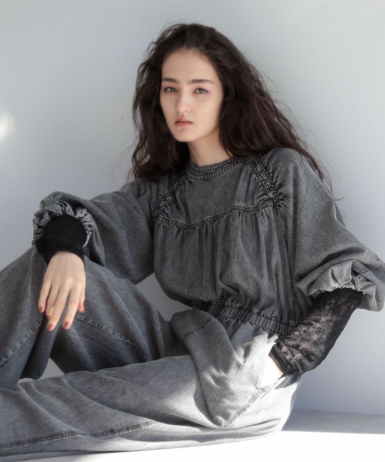 Green Parks「■ESCAR シャーリングデニムオールインワン」|オールインワン|