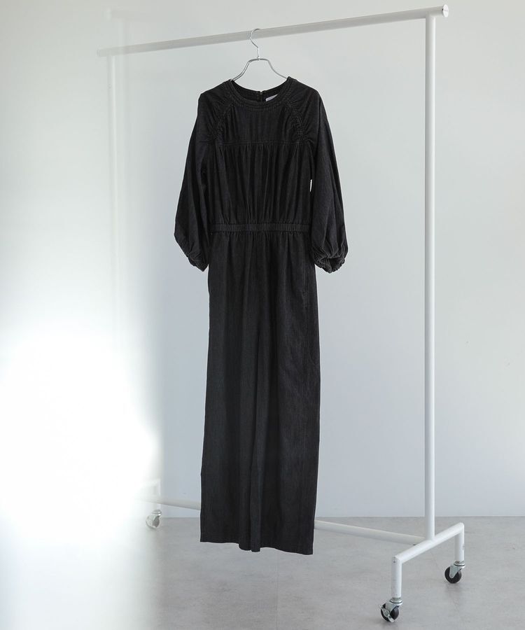 Green Parks「■ESCAR シャーリングデニムオールインワン」|オールインワン|Black