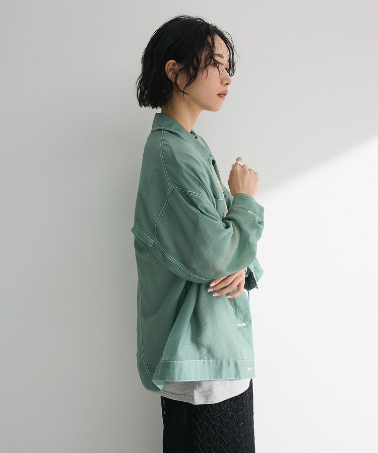 Green Parks「・ELENCARE DUE カラーステッチシアーGジャン」|テーラードジャケット|