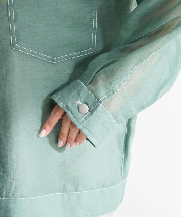 Green Parks「・ELENCARE DUE カラーステッチシアーGジャン」|テーラードジャケット|