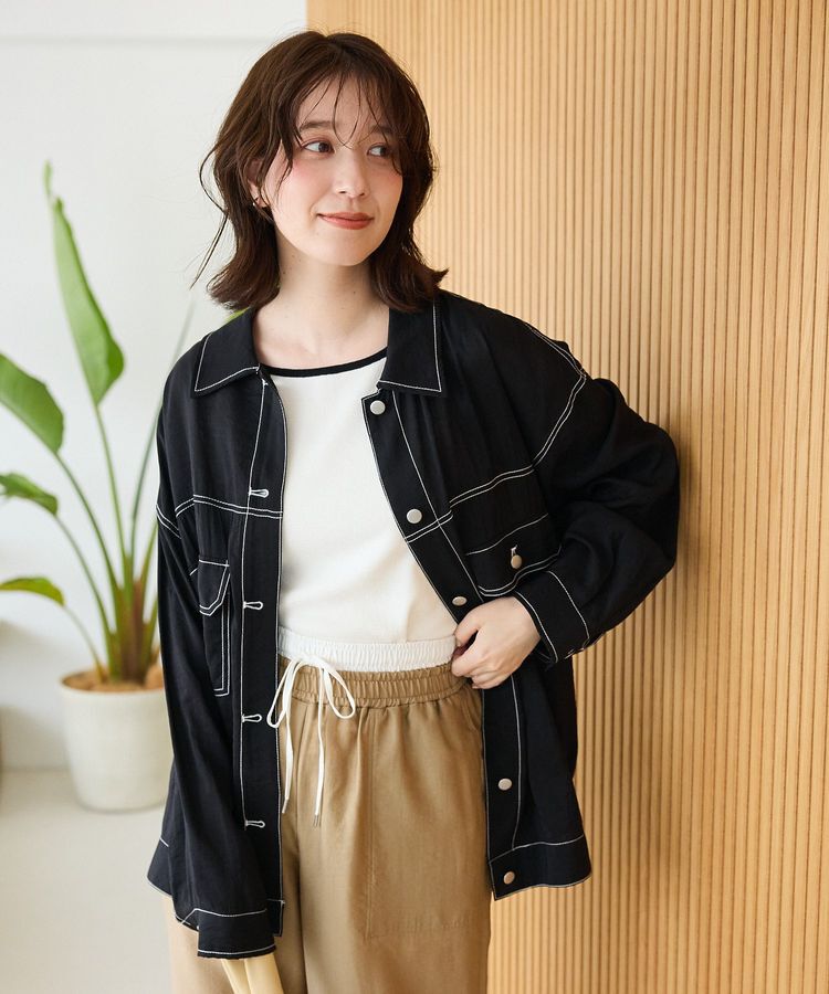 Green Parks「・ELENCARE DUE カラーステッチシアーGジャン」|テーラードジャケット|