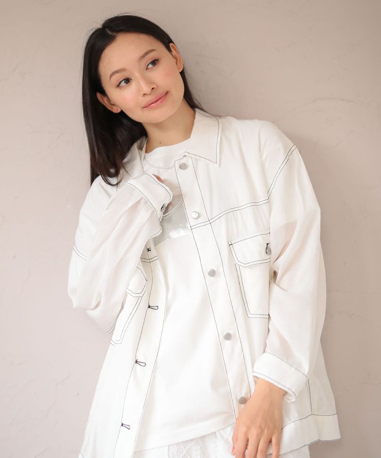 Green Parks「・ELENCARE DUE カラーステッチシアーGジャン」|テーラードジャケット|