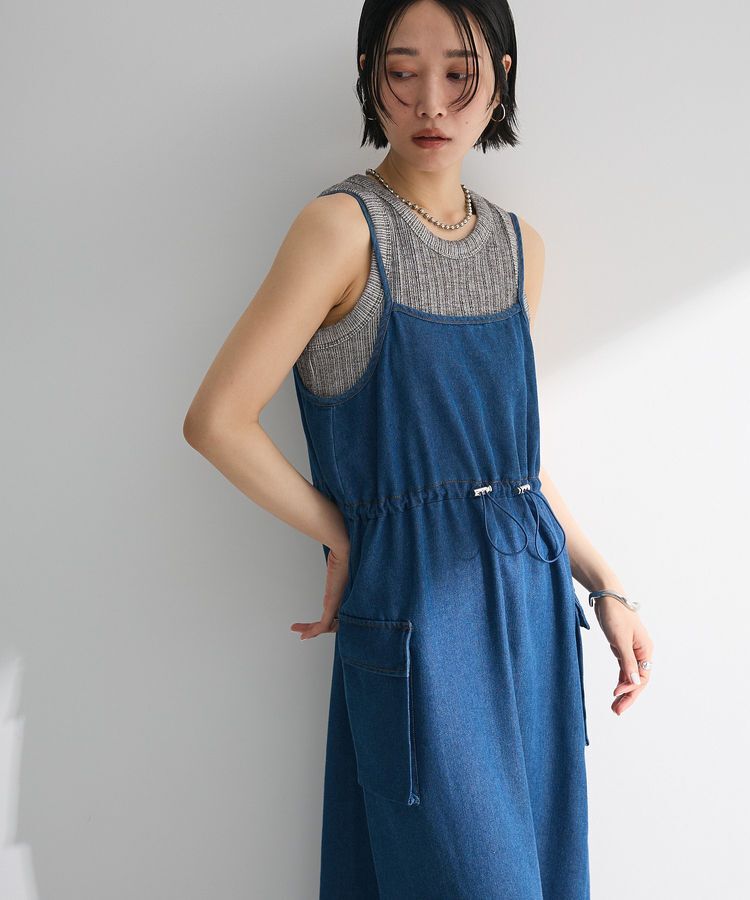 Green Parks「カーゴポケットデニムキャミワンピース」|ワンピース|