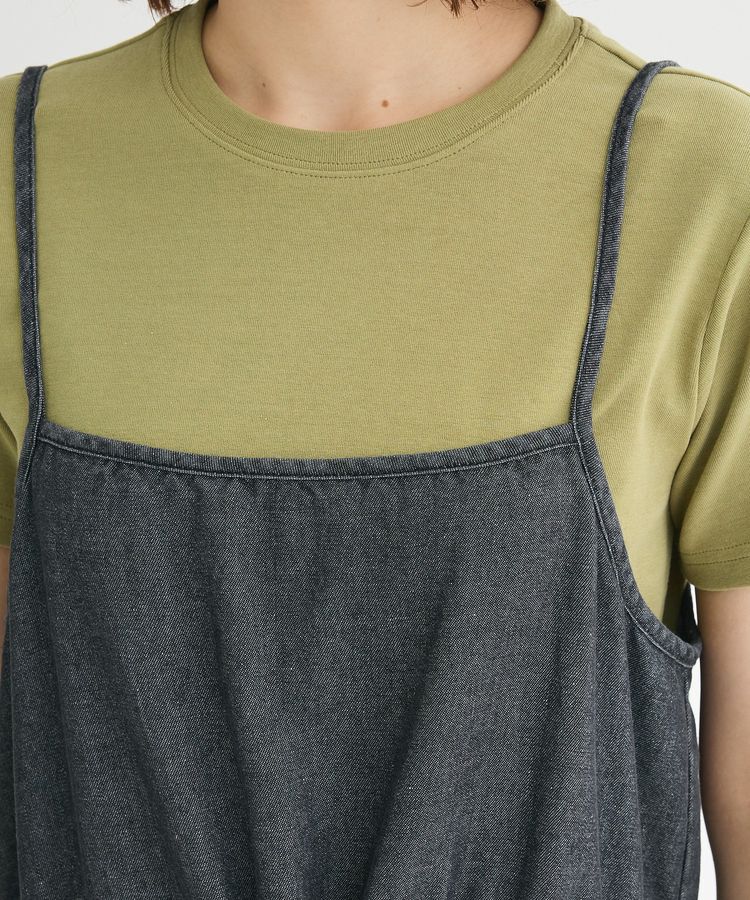 Green Parks「カーゴポケットデニムキャミワンピース」|ワンピース|