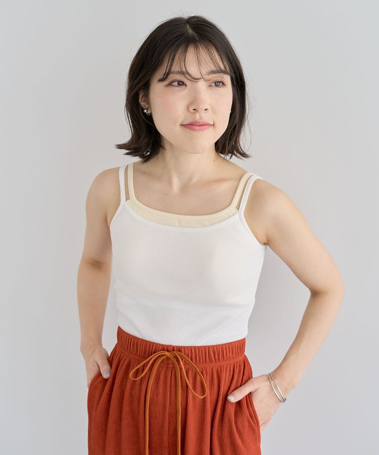 Green Parks「・Petit Fleur レイヤードキャミ(カップ付)」|インナー|Off White