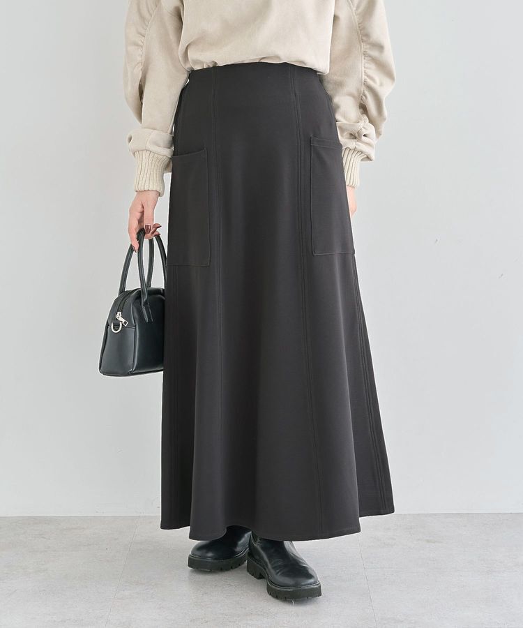 Green Parks「・ELENCARE DUE サイドポケットフレアスカート」|フレア|Charcoal Gray