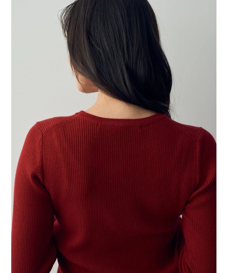 YECCA VECCA「クルーネックリブ編みニット」|ニット・セーター|