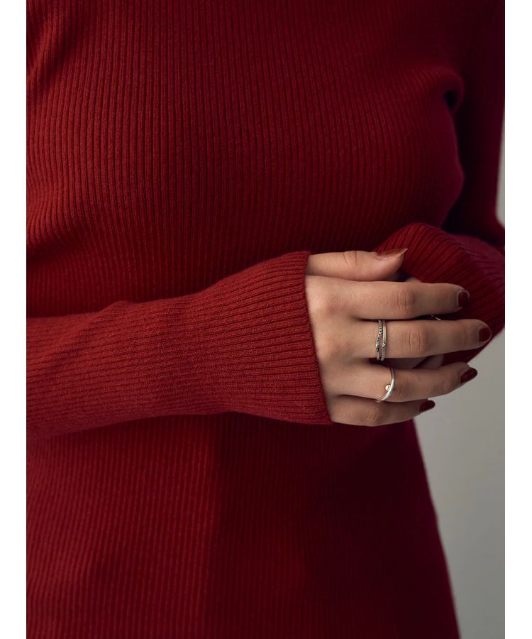 YECCA VECCA「クルーネックリブ編みニット」|ニット・セーター|