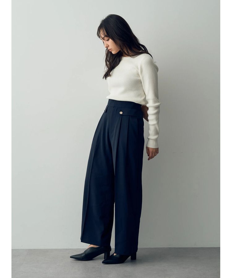 YECCA VECCA「クルーネックリブ編みニット」|ニット・セーター|