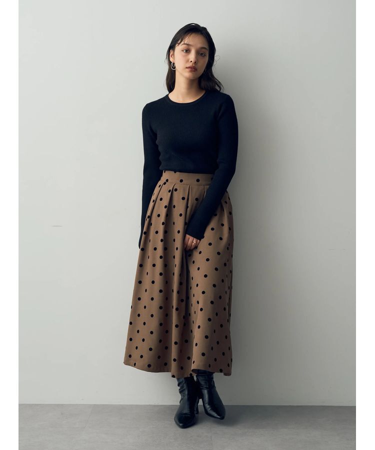 YECCA VECCA「クルーネックリブ編みニット」|ニット・セーター|