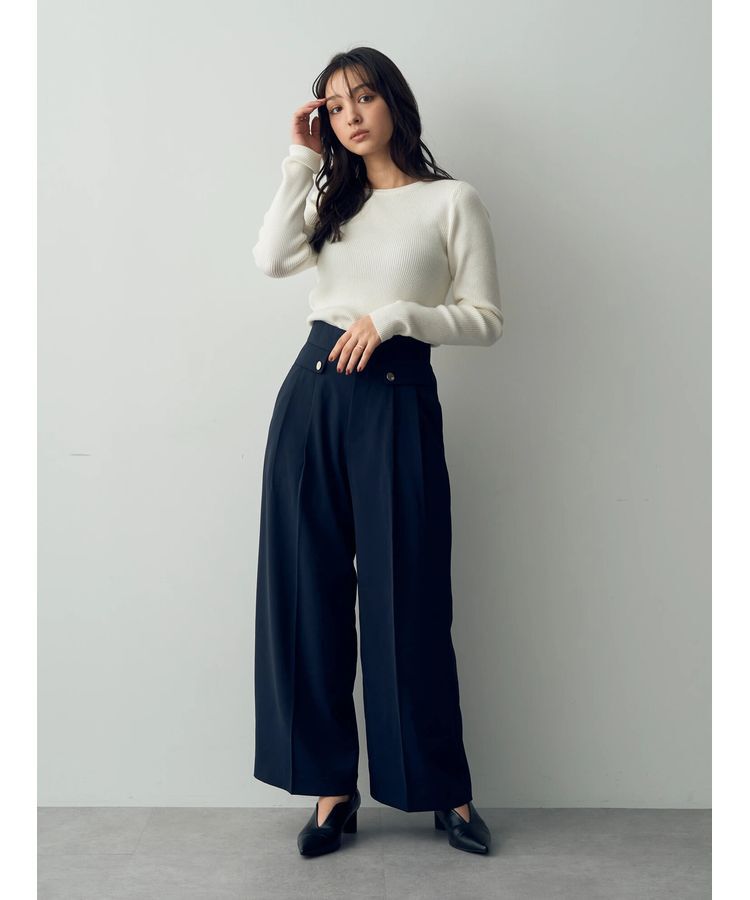 YECCA VECCA「クルーネックリブ編みニット」|ニット・セーター|