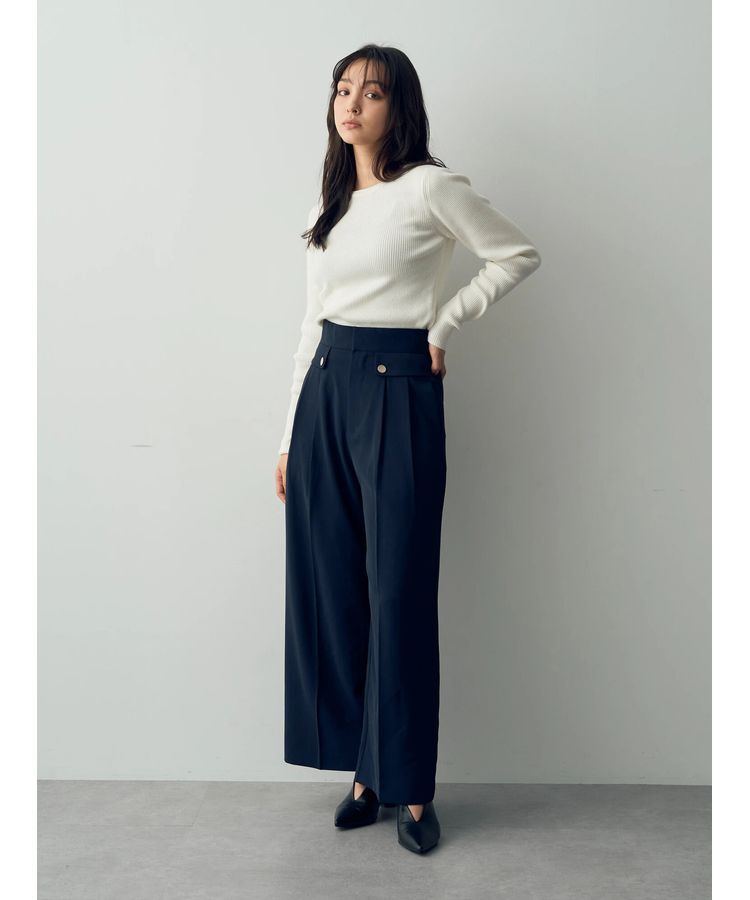 YECCA VECCA「クルーネックリブ編みニット」|ニット・セーター|