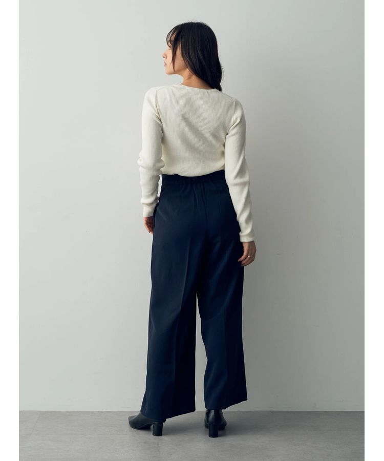 YECCA VECCA「クルーネックリブ編みニット」|ニット・セーター|