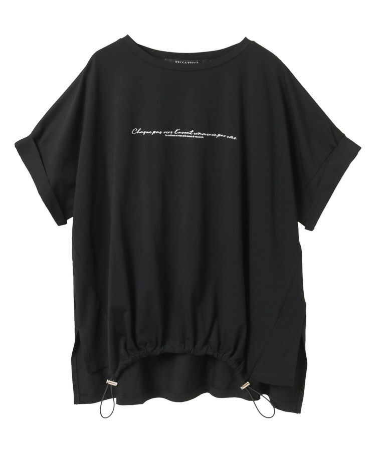 YECCA VECCA「裾ドロストデザインロゴTee」|Tシャツ・カットソー|