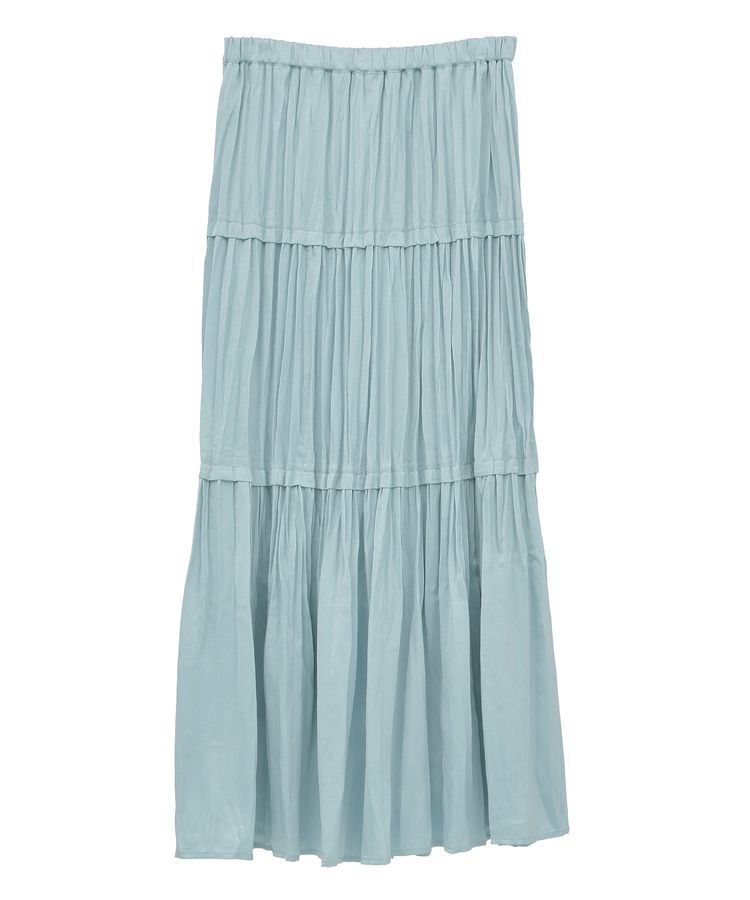 YECCA VECCA「ランダムプリーツサテンマーメイドスカート」|スカート|
