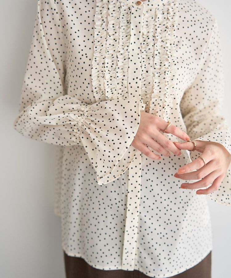 YECCA VECCA「フリルデザインブラウス」|シャツ・ブラウス|