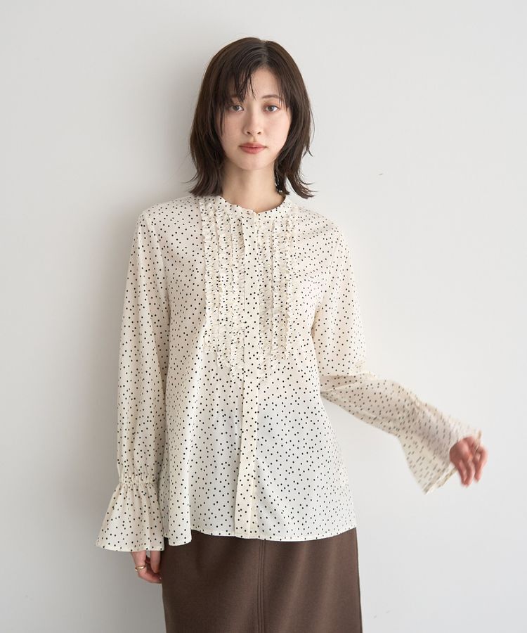 YECCA VECCA「フリルデザインブラウス」|シャツ・ブラウス|