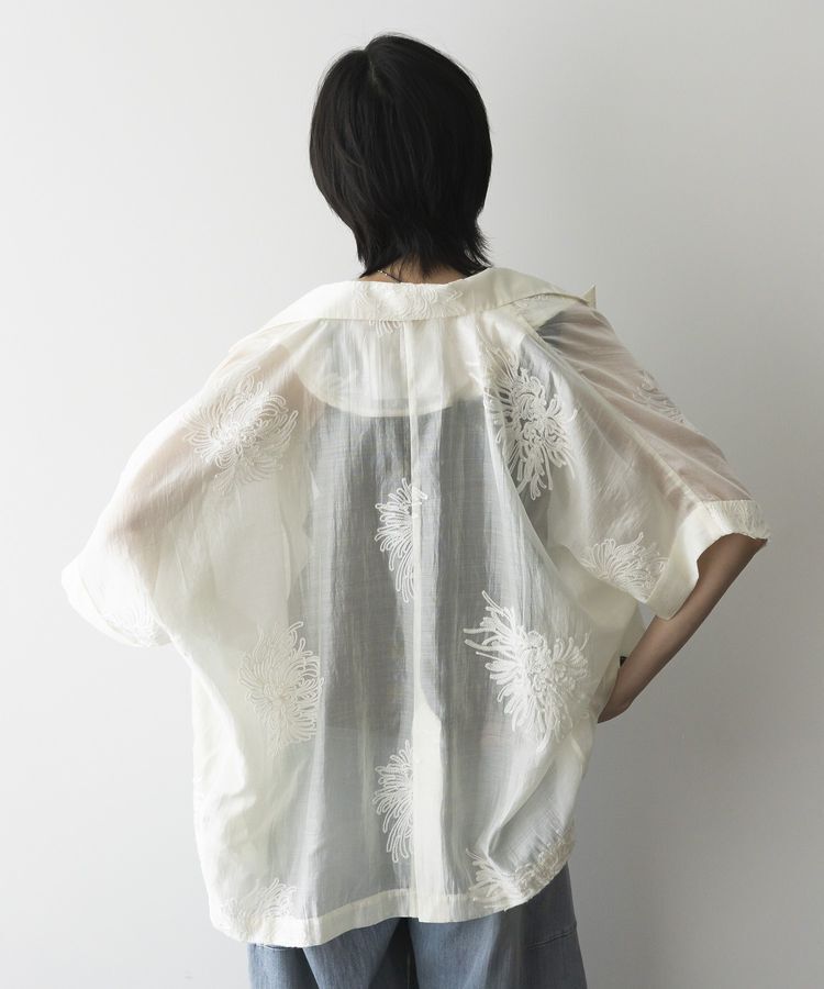 GARAGE OF GOOD CLOTHING「シアー刺繍半袖ジャケット」|テーラードジャケット|