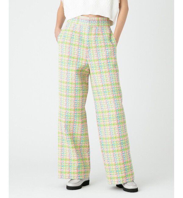 LOULOU WILLOUGHBY「【LOULOU WILLOUGHBY】NEONツイードワイドパンツ」|その他|