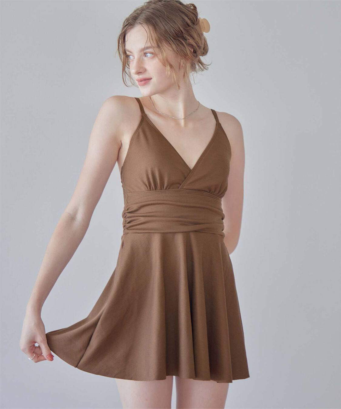 SEA DRESS「スカート付Vネックワンピース」|ビキニ|