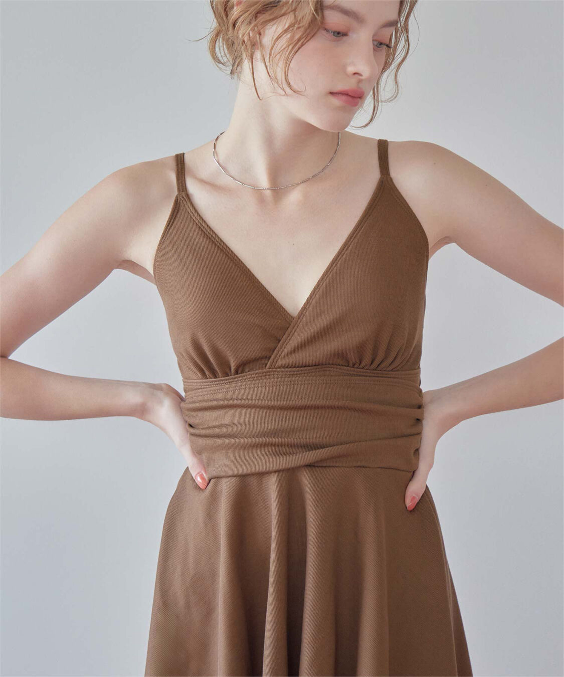 SEA DRESS「スカート付Vネックワンピース」|ビキニ|