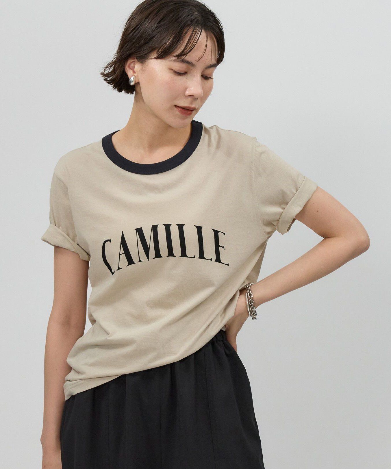 BABYLONE「CAMILLEバイカラーTシャツ」|Tシャツ・カットソー|ﾗｲﾄﾍﾞｰｼﾞｭ