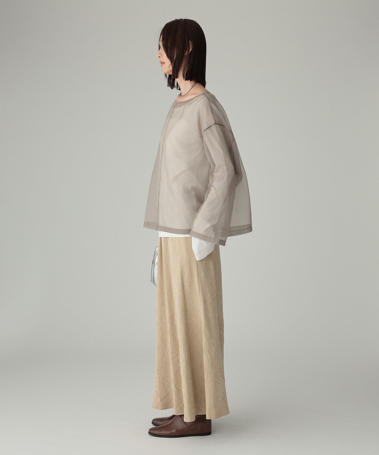 BABYLONE「シアーオーガンジーブラウス」|シャツ・ブラウス|