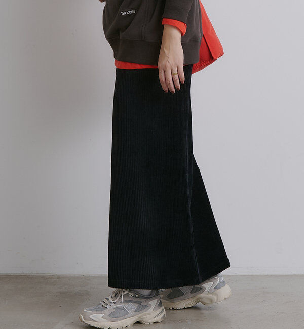  「【低身長・高身長対応】ストレッチコールスカート」|スカート|