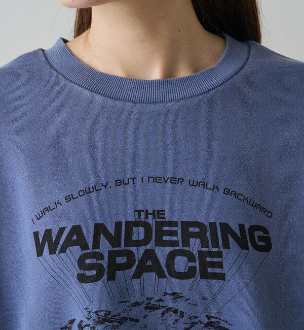  「ヴィンテージライクスペースプリント裏起毛スウェット」|プルオーバー|