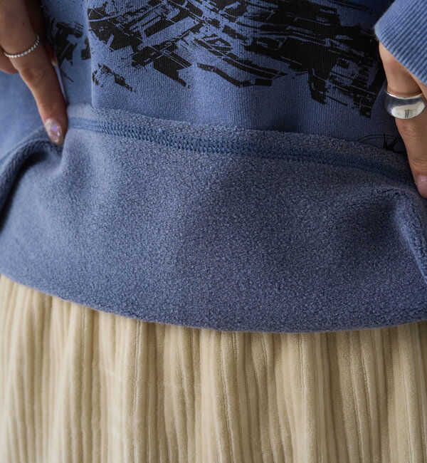  「ヴィンテージライクスペースプリント裏起毛スウェット」|プルオーバー|