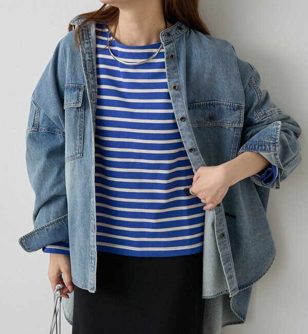  「ボーダーショートカットソー」|プルオーバー|