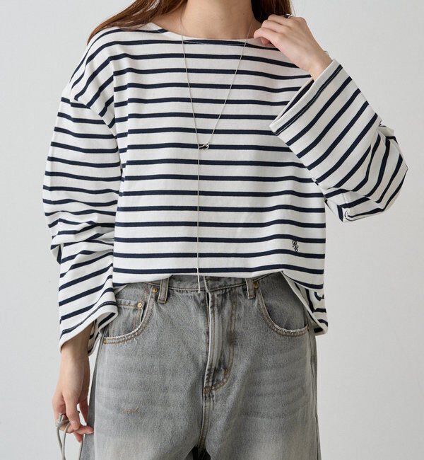  「ボーダーショートカットソー」|プルオーバー|