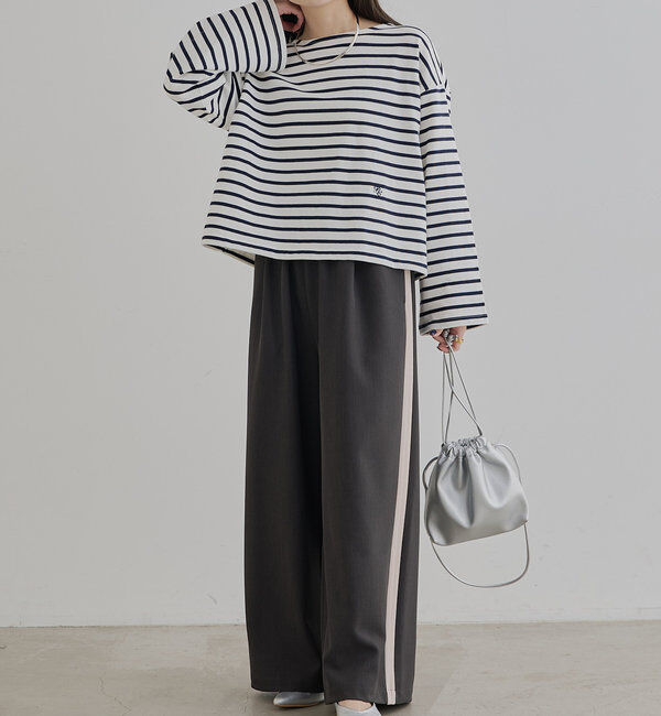  「ボーダーショートカットソー」|プルオーバー|