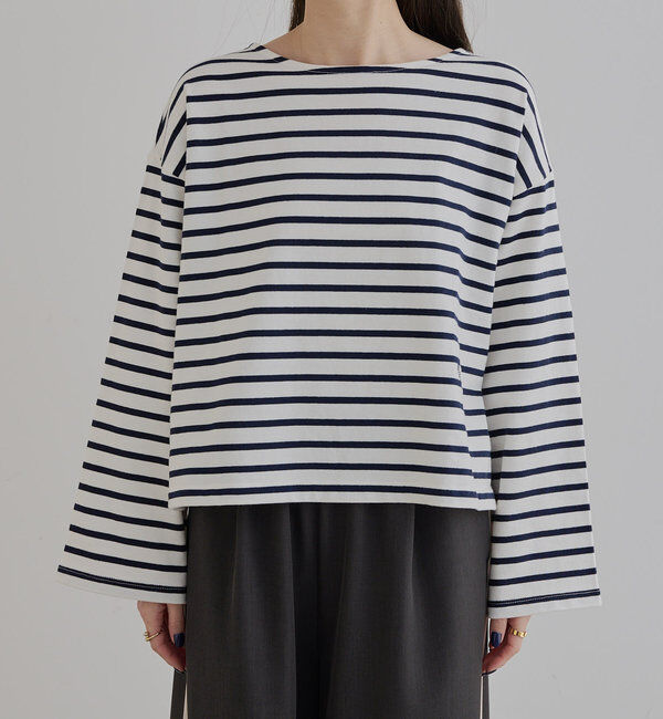  「ボーダーショートカットソー」|プルオーバー|