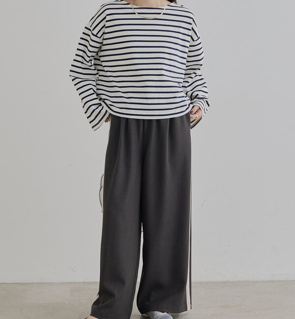  「ボーダーショートカットソー」|プルオーバー|