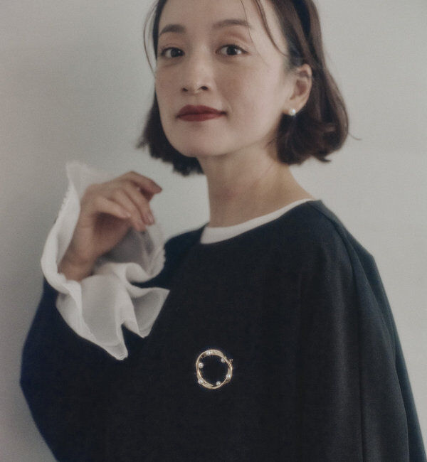  「フレア袖口レースブラウス」|プルオーバー|