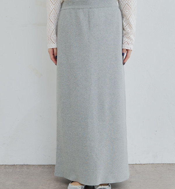  「【Du noir】ミラノリブニットナロースカート」|スカート|