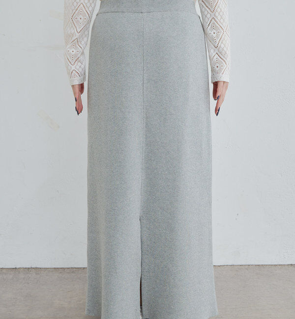  「【Du noir】ミラノリブニットナロースカート」|スカート|