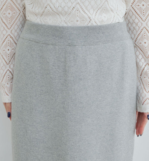  「【Du noir】ミラノリブニットナロースカート」|スカート|