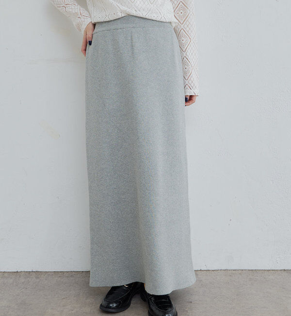  「【Du noir】ミラノリブニットナロースカート」|スカート|