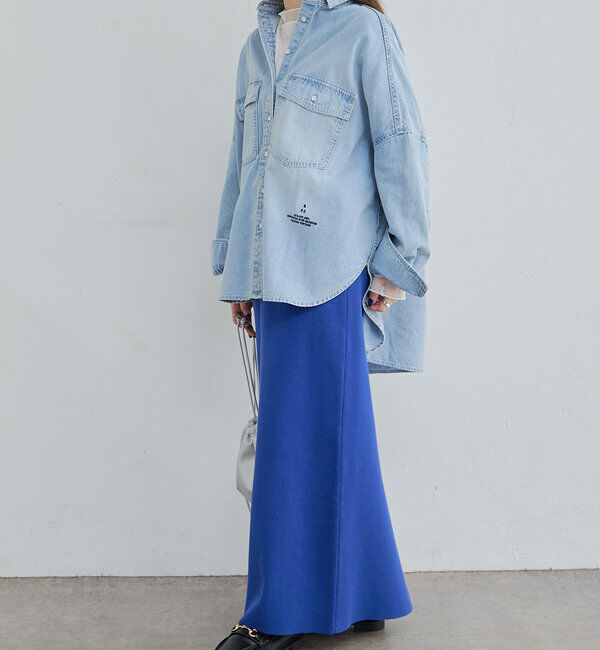  「【Du noir】ミラノリブニットナロースカート」|スカート|