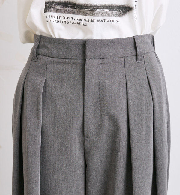  「【リバイバル/WEB限定】ツータックスラックスパンツ」|スラックス|