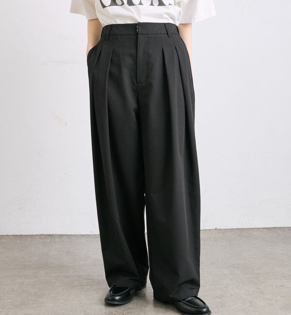  「【リバイバル/WEB限定】ツータックスラックスパンツ」|スラックス|