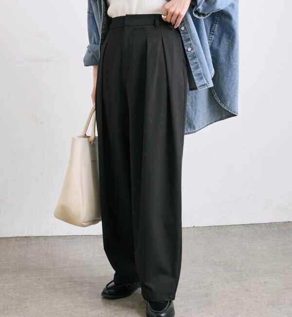  「【リバイバル/WEB限定】ツータックスラックスパンツ」|スラックス|