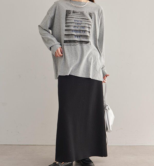  「コットンガーゼフォトプリントカットソー」|Tシャツ・カットソー|