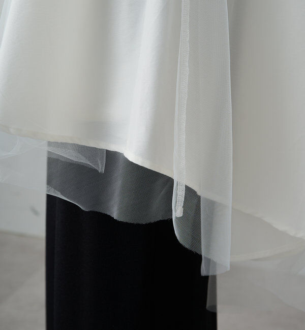  「《リバイバル》【WEB限定/Du noir】チュールドッキングTシャツ」|プルオーバー|