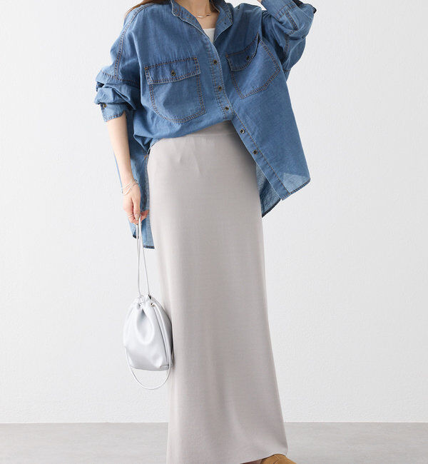  「《新色登場！/リバイバル》【-3kg見え / Du noir】ナロースカート」|スカート|