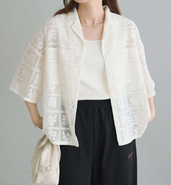  「クロシェット風レースブラウス」|シャツ・ブラウス|